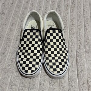 Men’s Vans Black and White Checkered Slip-Ons Size 11